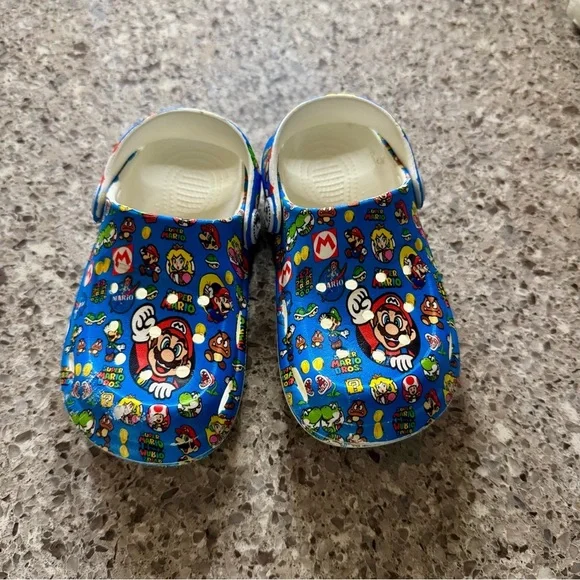 Nintendo Kids Clogs - Blue - Pre-Loved Size 5C/6C👟🎮 - Picture 3 of 10